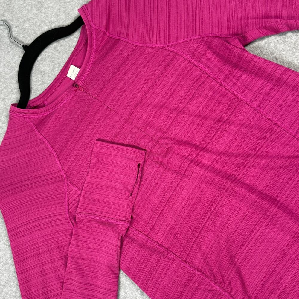 ATHLETA Pacifica Contoured Long Sleeve Top Vibrant Fuchsia Pink Women’s Small